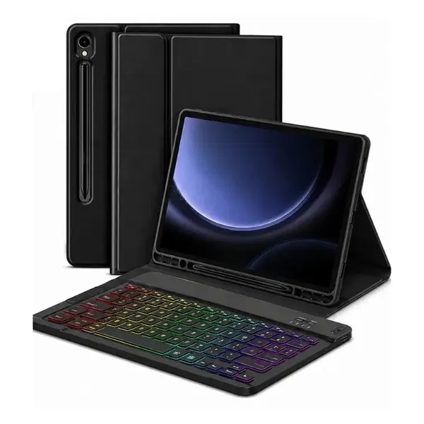 Capa com teclado bluetooth RGB para tablet, com 42% de desconto
