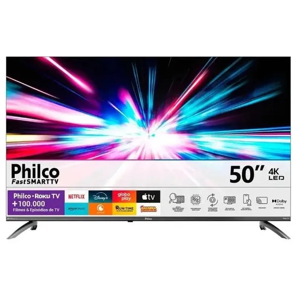 Smart TV Philco de 50 polegadas 4K, com 35% de desconto